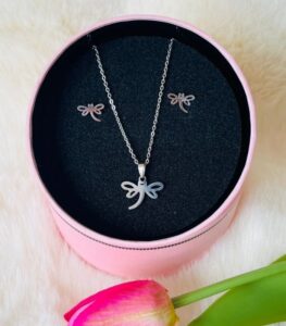 Conjunto de Cadena y Aros de Libélula