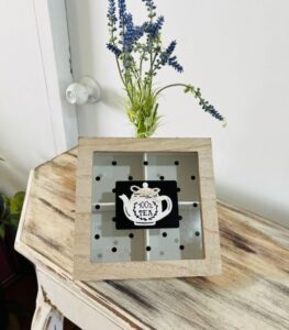 caja de té de madera