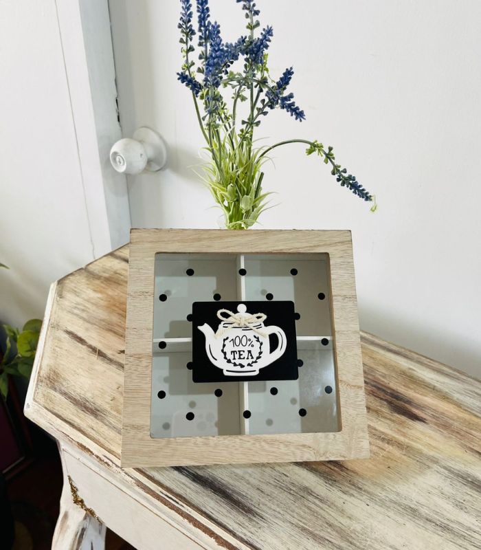 caja de té de madera