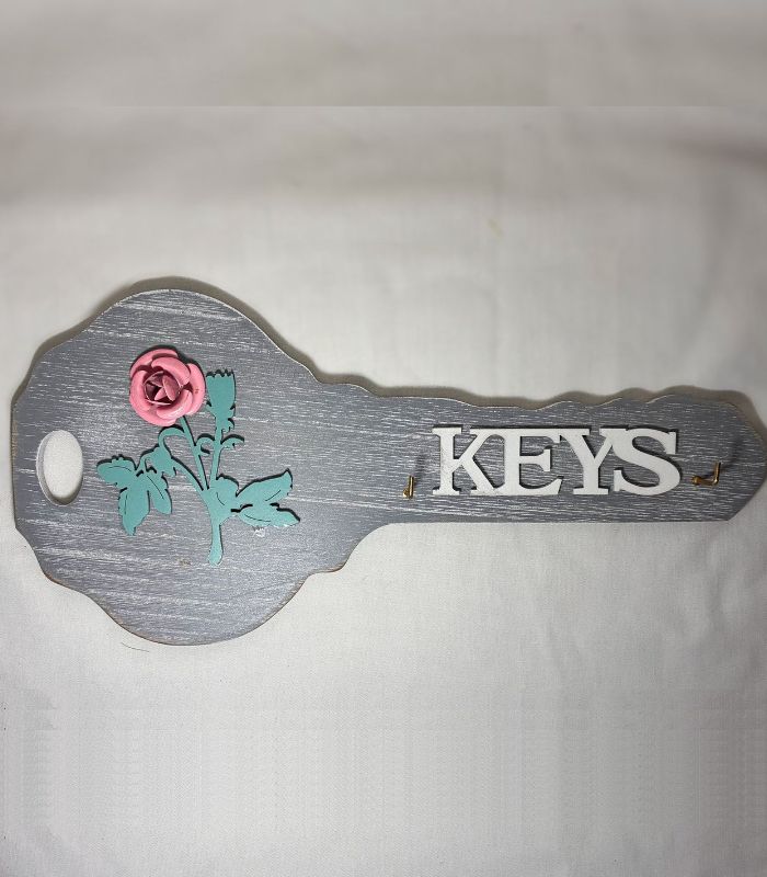 colgador de llaves gris