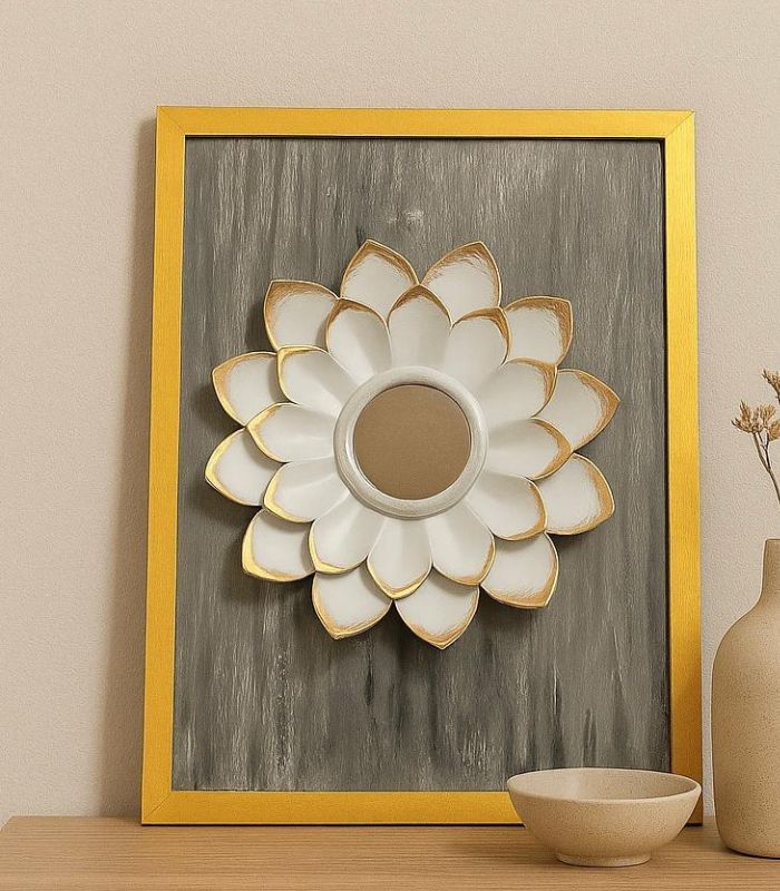 Cuadro de Girasol Blanco