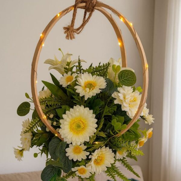 Colgante Floral con Luces