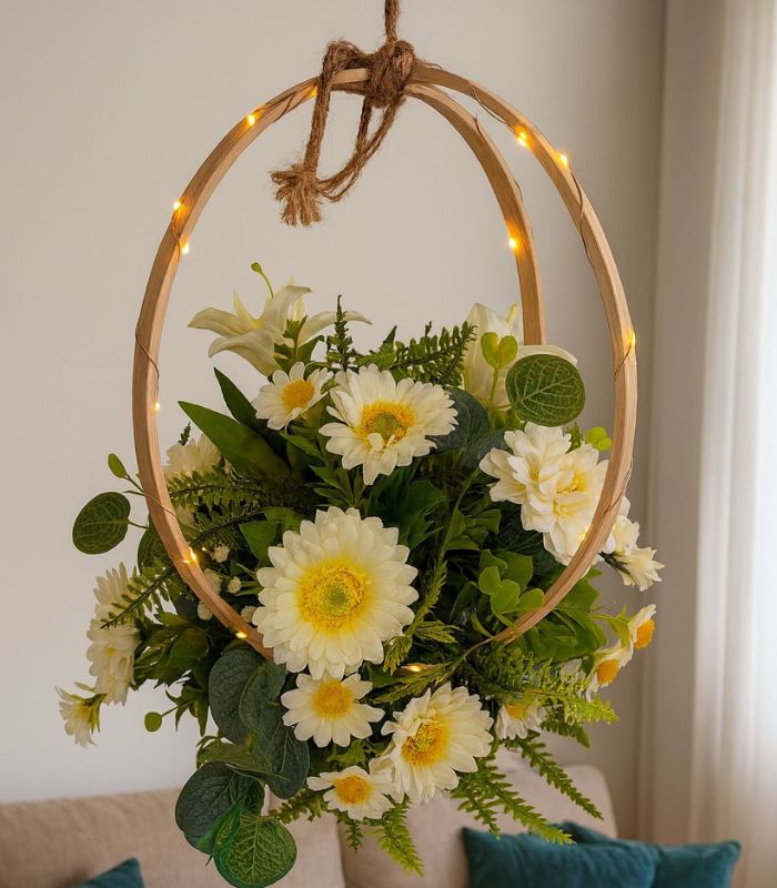 Colgante Floral con Luces