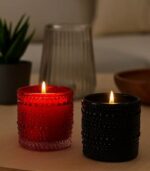 Velas Decorativas en Vaso de Vidrio